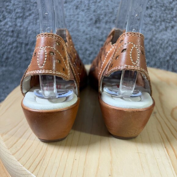 Pikolinos Shoe Romana Slingback Gladiator Sandals Womens Size 8 Brown Leather